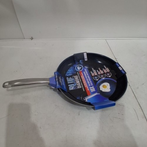 BLUE DIAMOND DIAMOND INFUSED CERAMIC NONSTICK FRYING PAN SKILLET - 12" - BLUE image 2