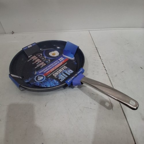 BLUE DIAMOND DIAMOND INFUSED CERAMIC NONSTICK FRYING PAN SKILLET - 12" - BLUE image 4
