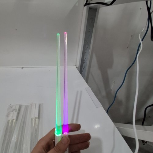 4PR LED LIGHTSABER CHOP STICKS - 9-COLOUR CHANGES - WHITE image 2