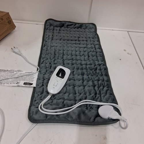 VANKADA ELECTRIC HEATING PAD WITH MULTIPLE TEMP AND TIMER SETTINGS - 24" X 12" - GREY image 4