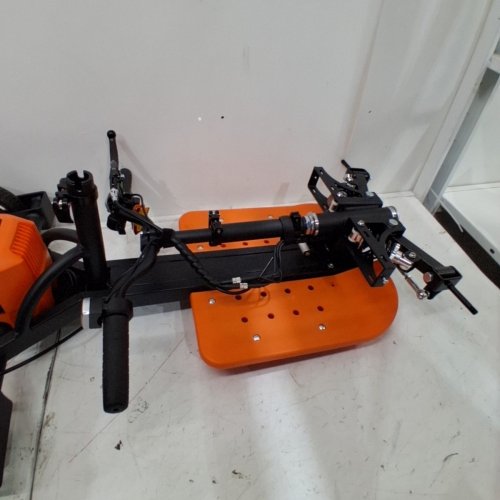 SUPERHANDY LIGHTWEIGHT FOLDABLE BATTERY POWERED 4-WHEEL MOBILITY SCOOTER - 330LB MAX LOAD - 48V - BLACK / ORANGE (MODEL: GCAT040) image 7