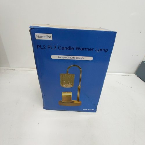 HOMELIST CANDLE WARMER LAMP - ADJUSTABLE HEIGHT 9" TO 13" - WOOD/AMBER - (MODEL: MF102-KJ) image 5