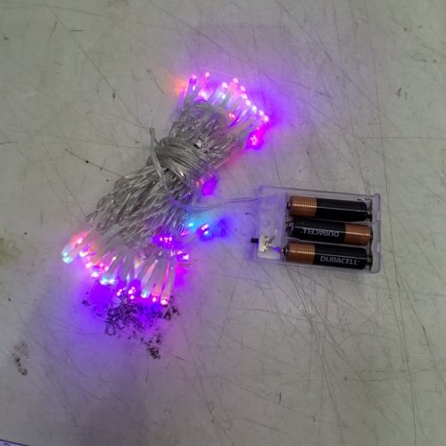 DANSON LED BATTERY OPERATED CURTAIN LIGHTS - 3.3FT X 5FT - MULTICOLOR image 2