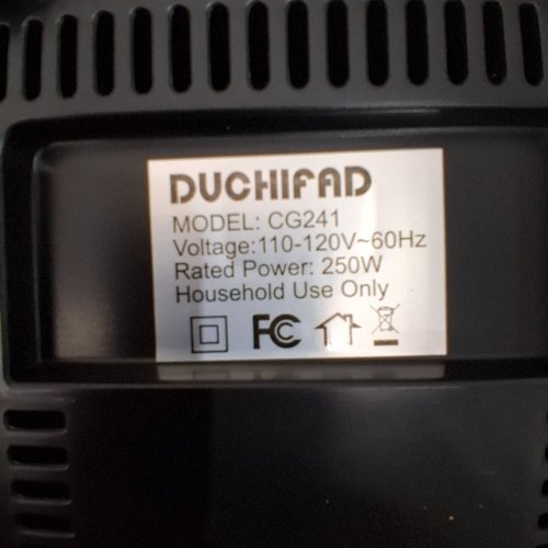 DUCHIFAD ELECTRIC CHEESE GRATER - 110-120V - 250W - BLACK AND SILVER (MODEL: CG241) image 6