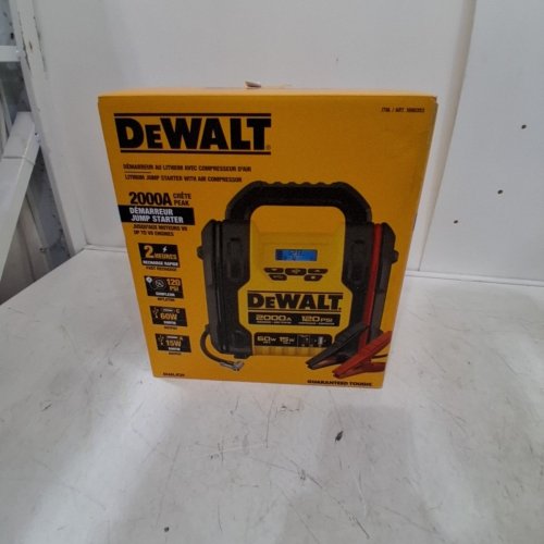 DEWALT JUMP STARTER WITH AIR COMPRESSOR - 2000A, 120 PSI, 60W, 15W - YELLOW AND BLACK (ITEM: 1680353) image 5