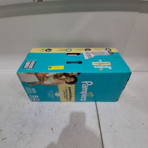100PK PAMPERS SWADDLERS 100% LEAKPROOF DISPOSABLE BABY DIAPERS - SIZE 5 image 2