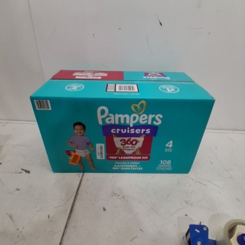 108PK PAMPERS CRUISERS 360 DEGREES 100% LEAKPROOF FIT DIAPERS - SIZE 4 (23LB - 37LB) image 2