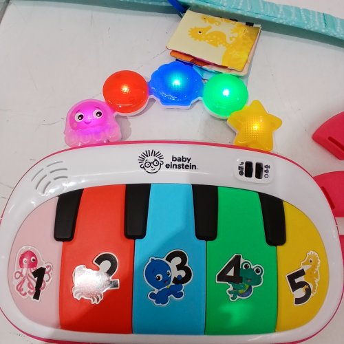 BABY EINSTEIN 4-IN-1 KICKING TUNES MUSIC ACTIVITY GYM PLAY MAT - PINK (MODEL: 17413) image 3