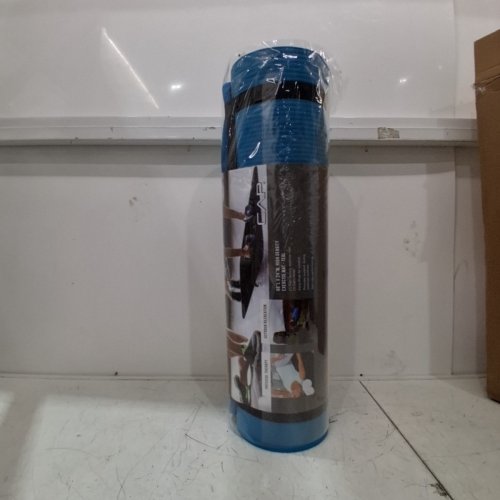 CAP BARBELL HIGH DENSITY EXERCISE YOGA MAT WITH STRAP - 1/2" X 24"X 68" - TEAL image 2