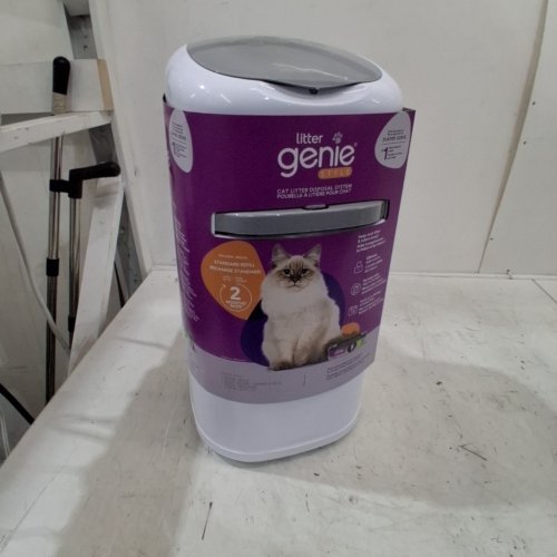 LITTER GENIE STYLE CAT LITTER ODOR CONTROL DISPOSAL SYSTEM PAIL WITH SCOOP AND HOLDER - 18" - WHITE (MODEL: ‎I000658) image 2