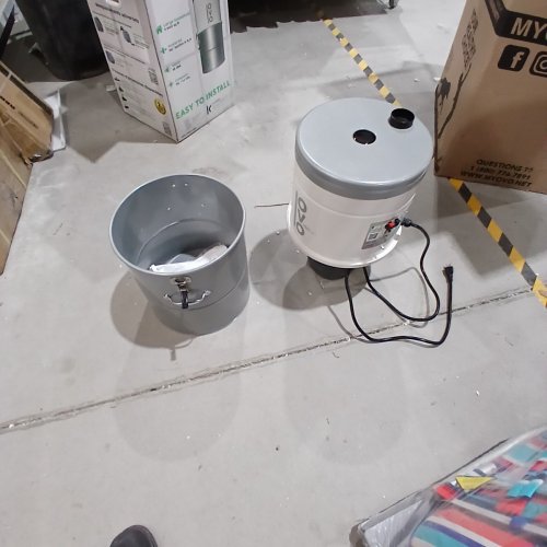 OVO SMART HYBRID CENTRAL VACUUM SYSTEM BOTTOM LOAD CANISTER, 3 SPEEDS, CONTROL WITH A SMART DEVICE OR ACTIVATE WITH VOICE COMMAND - 750W - 35L - WHITE & GREY (MODEL:OVO-750SM-35H) image 4