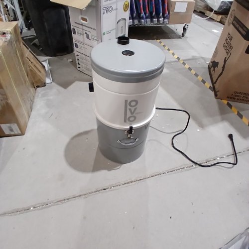 OVO SMART HYBRID CENTRAL VACUUM SYSTEM BOTTOM LOAD CANISTER, 3 SPEEDS, CONTROL WITH A SMART DEVICE OR ACTIVATE WITH VOICE COMMAND - 750W - 35L - WHITE & GREY (MODEL:OVO-750SM-35H) image 8