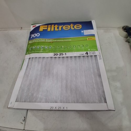 4PK 3M FILTRETE AC FURNACE AIR FILTER - MPR 700 - MERV 8 - 20" X 25" X 1" - WHITE image 2