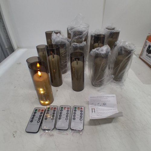 21PK FLAMELESS LED BATTERY CANDLES WITH REMOTES - GREY image 2