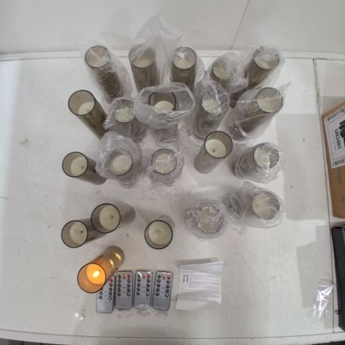 21PK FLAMELESS LED BATTERY CANDLES WITH REMOTES - GREY image 3