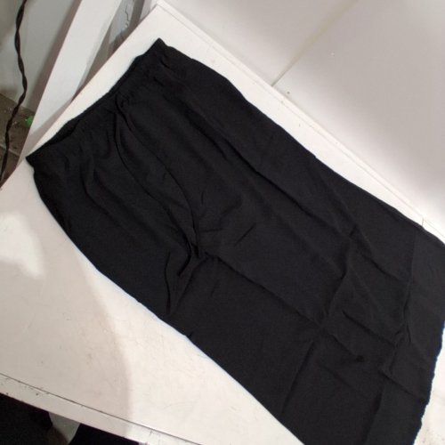WOMENS LOW RISE LININ MAXI LONG SKIRT WITH DRAW STRING - LARGE - BLACK image 3