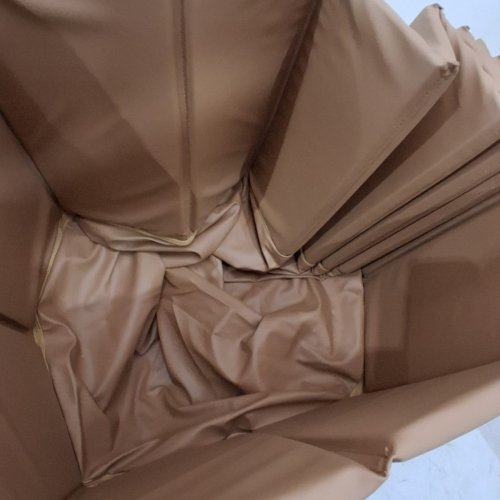 NORTH AND NOVA FOLDABLE LEATHER BALL PIT **BALLS NOT INCLUDED** - 41" - CINNAMON image 3