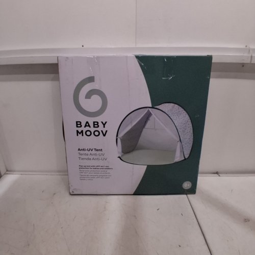 BABY MOOV COLLAPSIBLE FOLDABLE ANTI-UV TENT WITH VELCRO DOOR AND CARRY BAG - 36" X 39" - UPF 50+ - GREEN & WHITE image 5