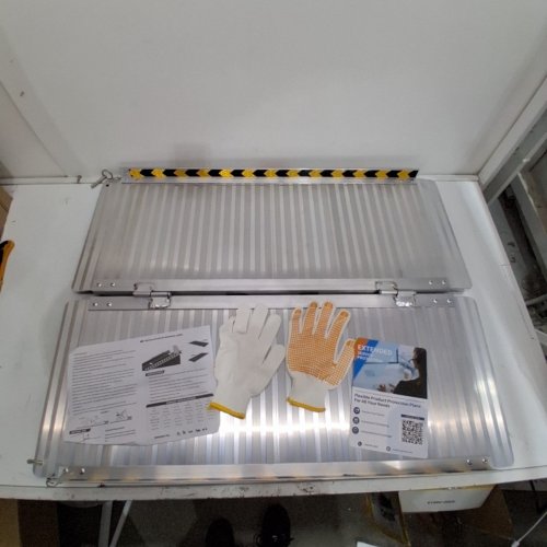 GARVEE PORTABLE FOLDING WHEELCHAIR NON SLIP RAMP - 3FT - 800LBS- SILVER image 2