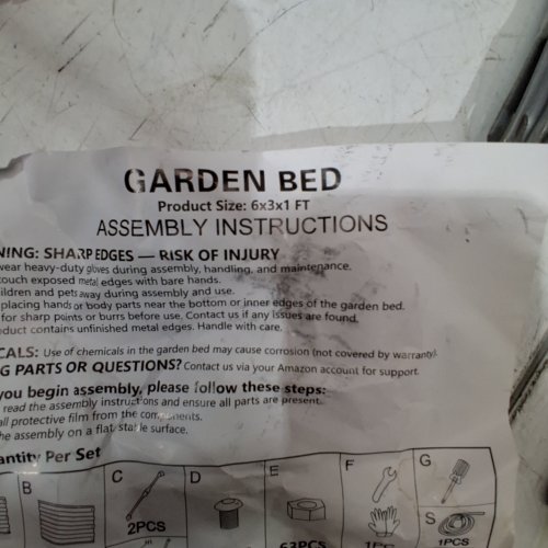 GALVANIZED METAL RAISED GARDEN BED KIT - 6FT X 3FT X 1FT - BLACK image 2
