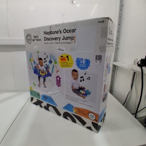 BABY EINSTEIN NEPTUNE'S OCEAN DISCOVERY JUMPER WITH ADJUSTABLE HEIGHT - 15+ MULTI-SENSORY TOYS/ACTIVITIES - 4 LANGUAGES - MULTI-COLOUR (MODEL: 10455) image 4