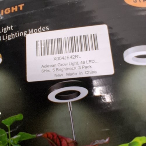3PK AOKREAN LED PLANT GROW LIGHTS - 3 LIGHT SETTINGS - 5 V - 26" - 10W - WOOD GRAIN (MODEL: BL-B10A) image 3