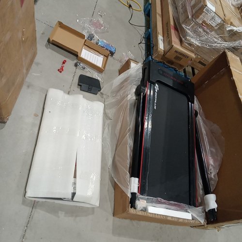 COSTWAY 3-IN-1 FOLDING TREADMILL WITH REMOVEABLE DESK WORKSTATION - 2.25HP, 7.5MPH MAX - BLACK - (MODEL: SP37179BK) image 3