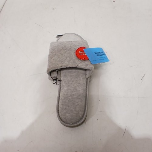 WOMENS TIME AND TRU WIDE FIT QUILTED SLIPPERS - 10 M - GREY image 2