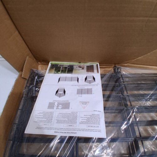 10PK OUTDOOR ANIMAL BARRIER/LANSCAPE FENCE - 40" X 23.6FT - BLACK image 3
