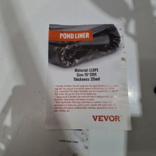 LLDPE POND LINER - 15FT X 20FT - BLACK (MODEL: FSM15X20FT0000001V0) image 3