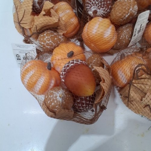 10 (10PC) FALL DECORATION SET - ORANGE AND BROWN image 3