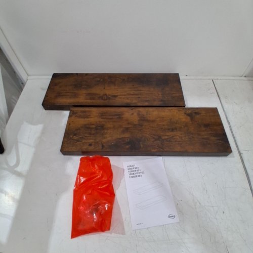 2PK HOOBRO FLOATING WALL MOUNTED SHELVES - 24" X 8" - RUSTIC BROWN - (MODEL: BF60BJ01) image 2