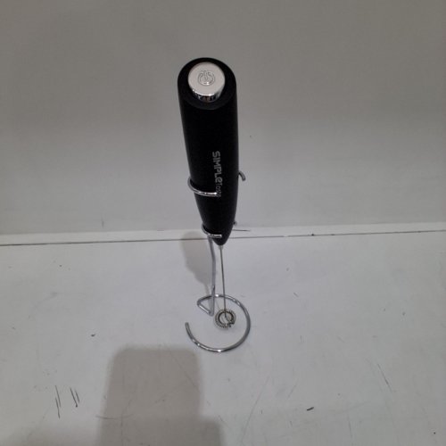 SIMPLE TASTE HAND HELD BATTERY OPERATED ELECTRIC MILK FROTHER WITH STAINLESS STEEL WHISK - BLACK (MODEL: ‎706NA-0005) image 4