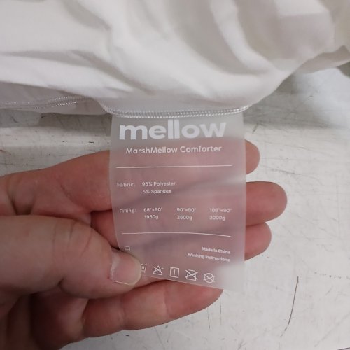 MELLOW MARSHMELLOW COMFORTER EXTRA FLUFFY DOUBLE-STUFFED DOWN ALTERNATIVE DUVET INSERT - QUEEN/FULL - WHITE image 3