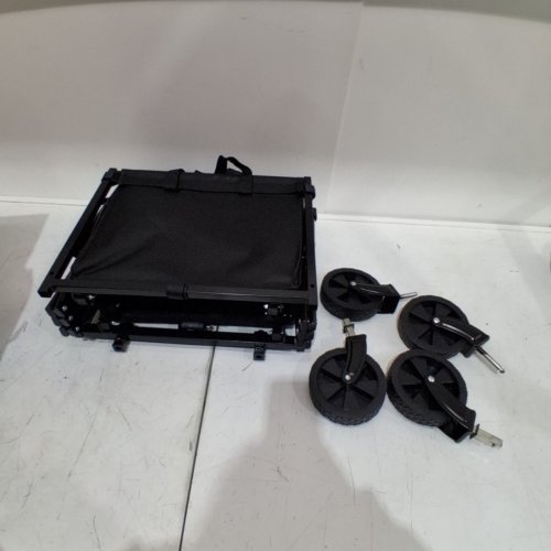 AMKUROZO COLLAPSIBLE WAGON CART WITH WHEELS - 280LBS CAP - BLACK image 2