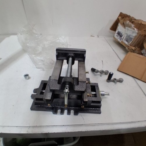 FINDMALL HEAVY DUTY 2-WAY CROSS SLIDE DRILL PRESS VISE - 5" - BLACK image 3