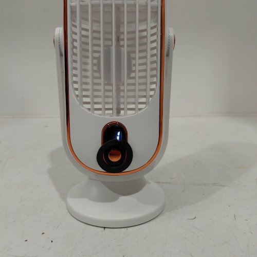 QUIET BLADELESS RECHARGEABLE DESK FAN - WHITE / ROSEGOLD (STYLE: S) image 2