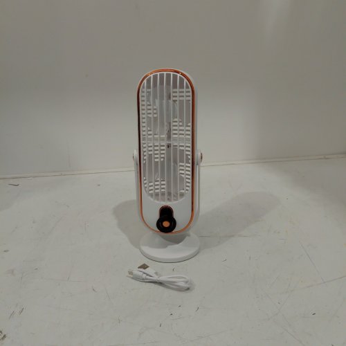 QUIET BLADELESS RECHARGEABLE DESK FAN - WHITE / ROSEGOLD (STYLE: S) image 3