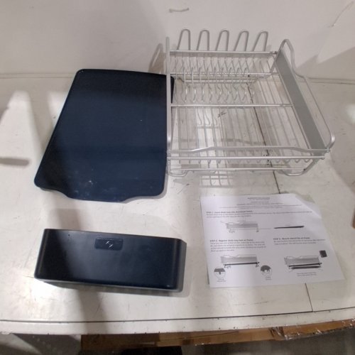 POLDER ADVANTAGE ALUMINUM DISH RACK - 20.6" × 14" × 6.9" - STAINLESS STEEL (MODEL: 1966478 / KTH-6350CN) image 2