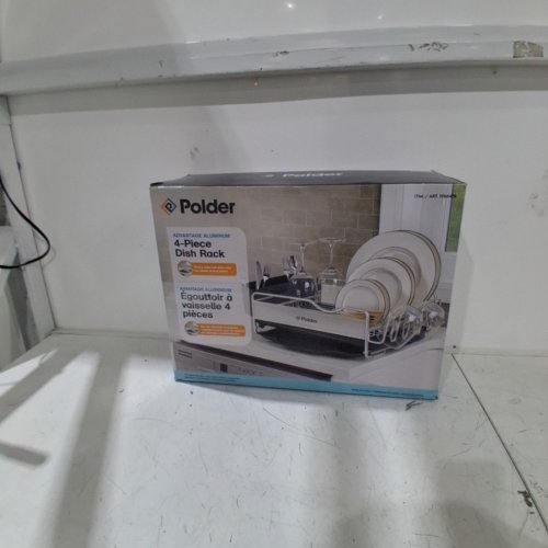 POLDER ADVANTAGE ALUMINUM DISH RACK - 20.6" × 14" × 6.9" - STAINLESS STEEL (MODEL: 1966478 / KTH-6350CN) image 3