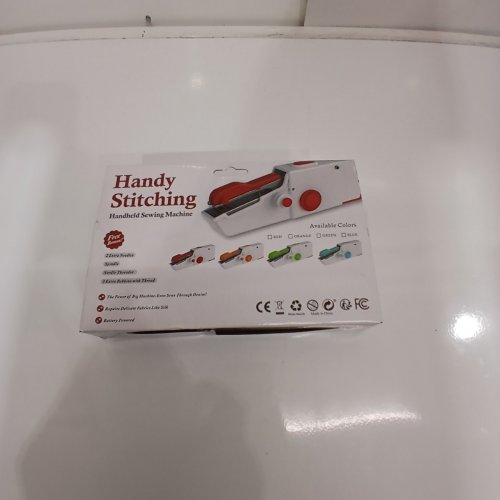 CHENSHENG HANDHELD PRE-THREADED SEWING MACHINE - WHITE/RED image 3