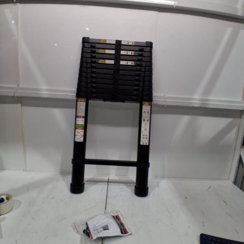 RIKADE TELESCOPIC LADDER WITH NON-SLIP FEET - 16.5" - 330LB CAPACITY - BLACK image 3