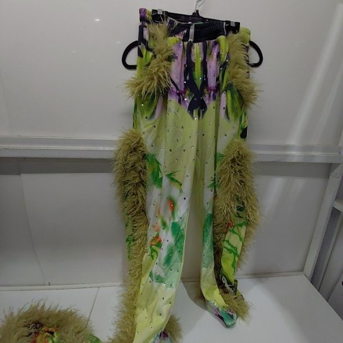 2PC WOMEN'S HOSO TERRATOMA × NUWA 1997 HOODIE & PANTS SET - SMALL - MULTICOLOR image 4