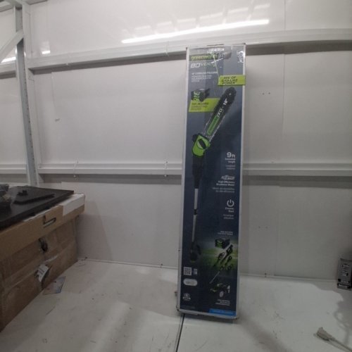 GREENWORKS PRO CORDLESS ADJUSTABLE POLESAW WITH CARRY STRAP - BATTERY & CHARGER NOT INCLUDED - 80V - 10" BLADE - 9FT-14FT - GREEN/BLACK - (MODEL: PS80L000) image 5