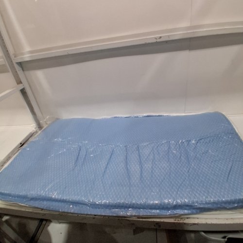 PARELER BEAR 2-STAGE DUAL SIDED WATERPROOF MATTRESS - 52"X27.5" - WHITE/BLUE image 2