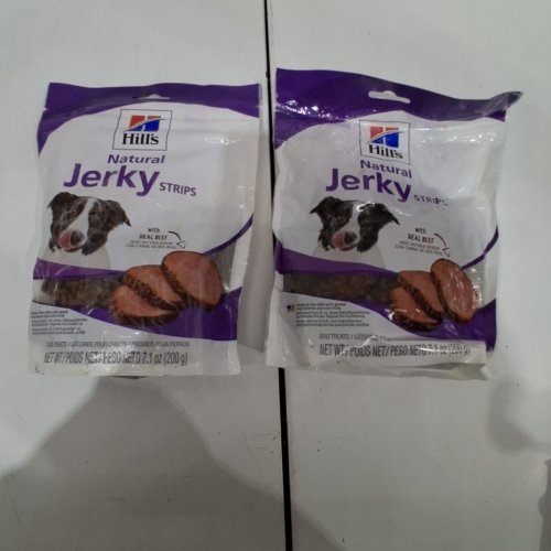 (2) HILL'S NATURAL WITH REAL BEEF JERKY STRIPS DOG TREATS - 200G EACH - BEEF image 2
