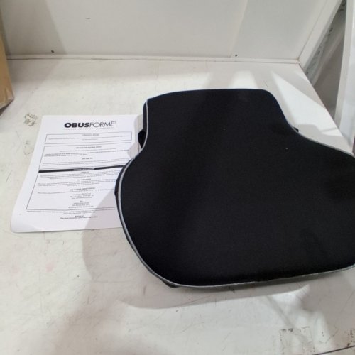 OBUSFORME MEMORY FOAM LUMBAR SUPPORT PILLOW - 17.5" X 15.6" X 5" - BLACK image 2