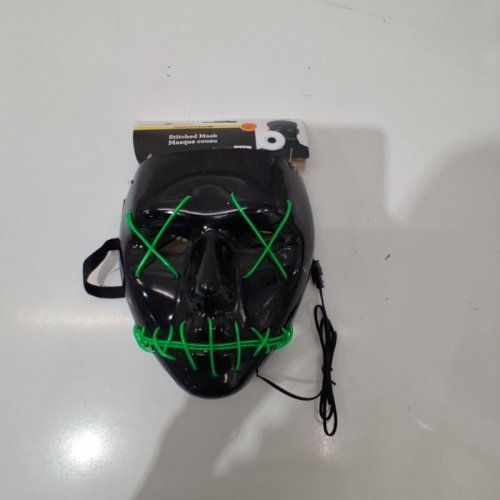 WAY TO CELEBRATE STITCHED LED MASK - BLACK AND GREEN image 3