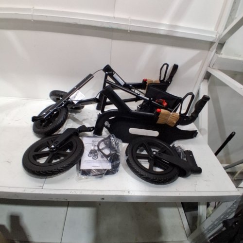 ROLLISROLL ALL TERRAIN ROLLATOR WALKER WITH SEAT, BACKREST & 12" BIG RUBBER WHEELS - 300LBS CAPACITY - BLACK (MODEL: A42004W12) image 2