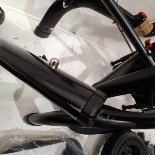 ROLLISROLL ALL TERRAIN ROLLATOR WALKER WITH SEAT, BACKREST & 12" BIG RUBBER WHEELS - 300LBS CAPACITY - BLACK (MODEL: A42004W12) image 3